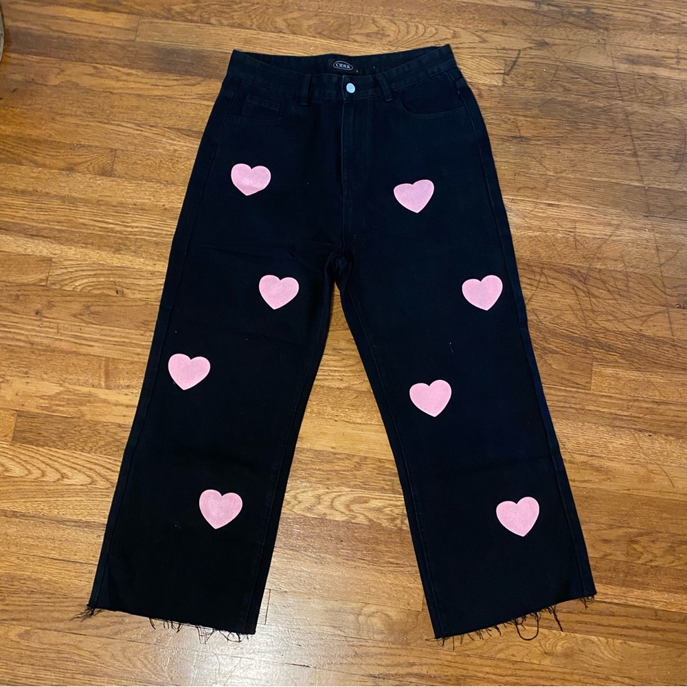 CIDER HEART PRINT JEANS